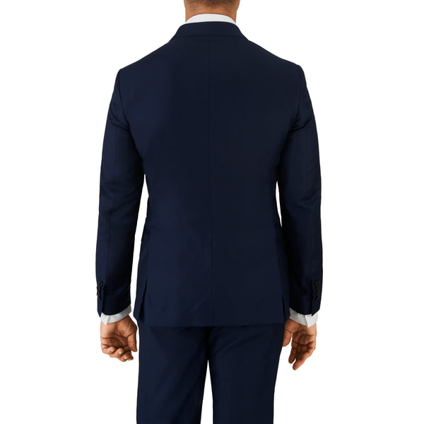 Ike Behar Navy Graph Check Suit