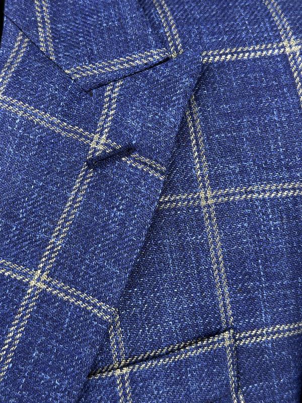 Ike Behar Navy Window Pane Sport Coat