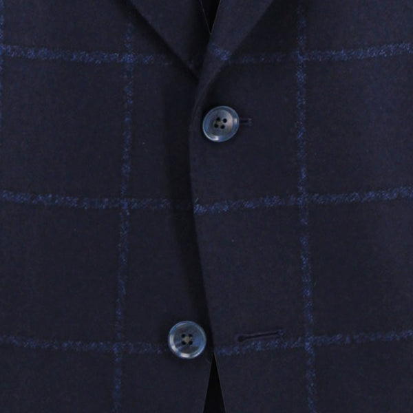 Ike Behar Navy Window Pane Sport Coat