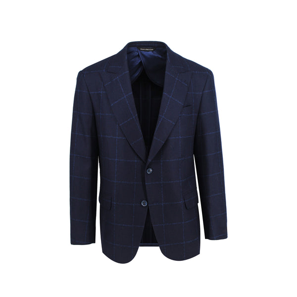 Ike Behar Navy Window Pane Sport Coat