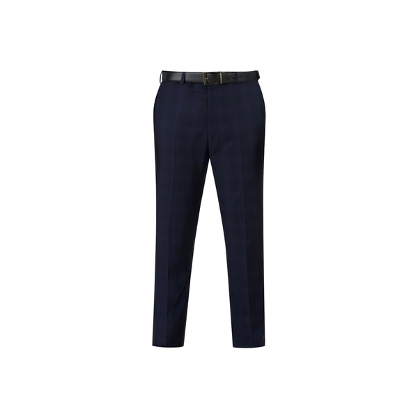 Ike Behar Navy With Indigo Check Suit