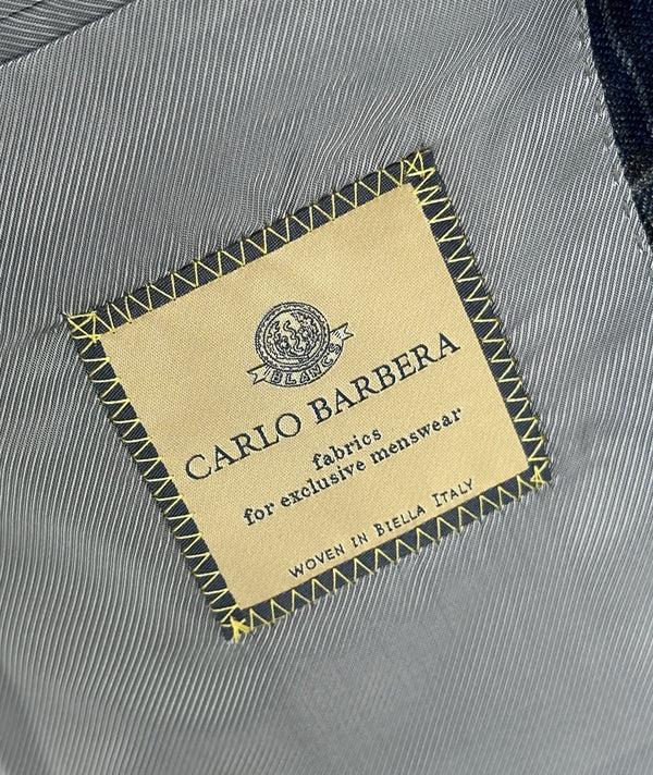 Ike Behar Navy With Plaid Windowpane Sport Coat