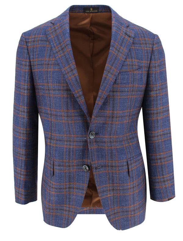 ike behar Navy with Rust Cashmere Sport Coat