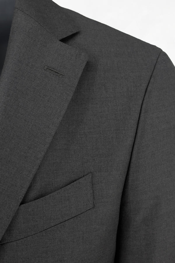 Ike Behar Notch Lapel Charcoal Suit