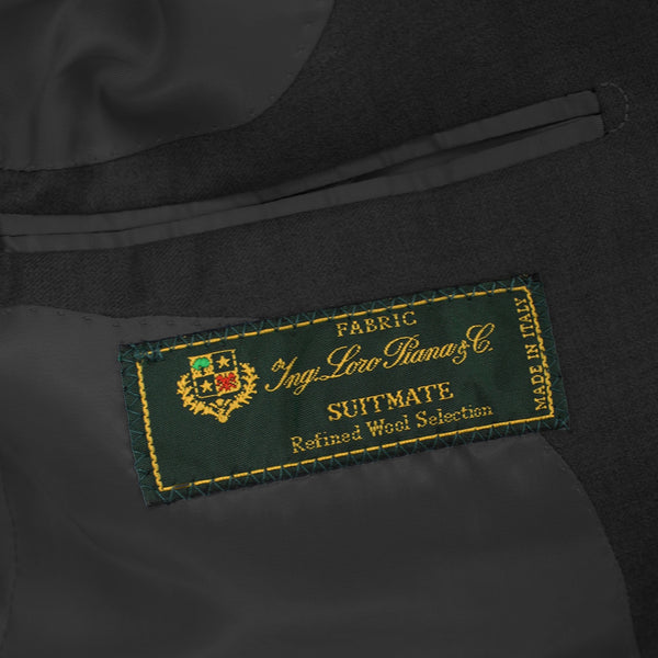 Ike Behar Notch Lapel Charcoal Suit