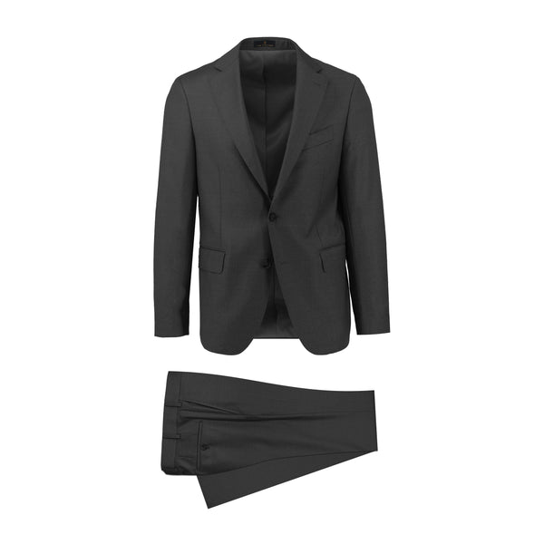 Ike Behar Notch Lapel Charcoal Suit