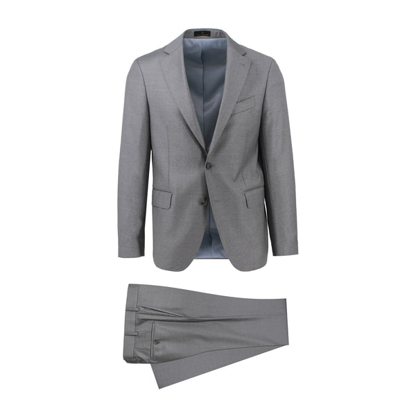 Ike Behar Notch Lapel Light Grey Suit