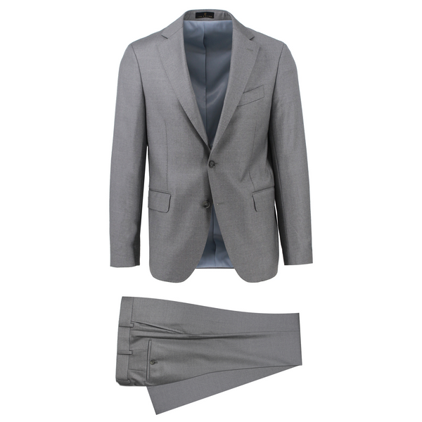 ike behar Notch Lapel Light Grey Suit