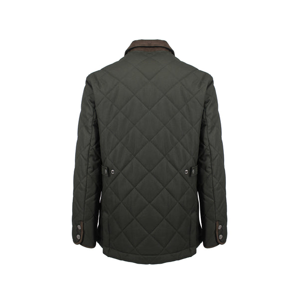 Ike Behar Olive Enfield Quilted Jacket