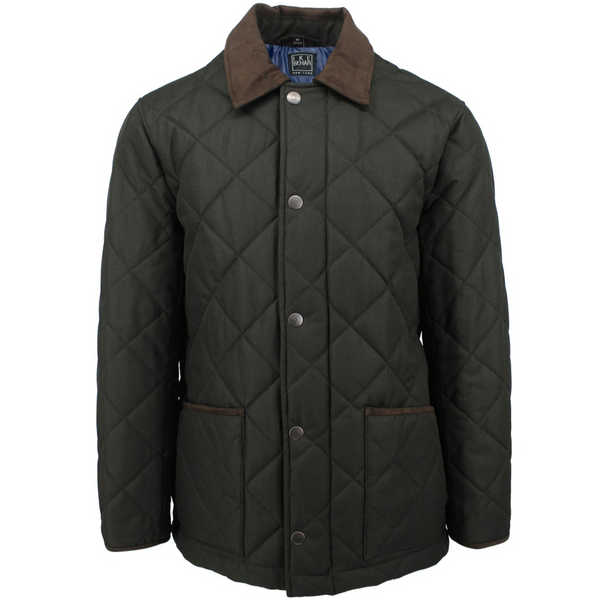 ike behar Olive Enfield Quilted Jacket