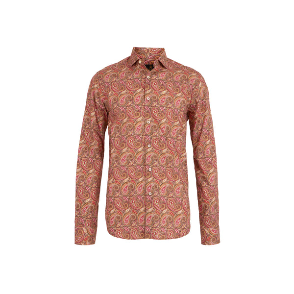 Ike Behar Paisley Print Sport Shirt