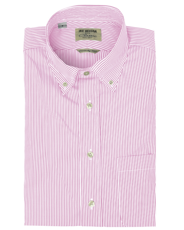 ike behar Pink Stripe Button-Down Shirt
