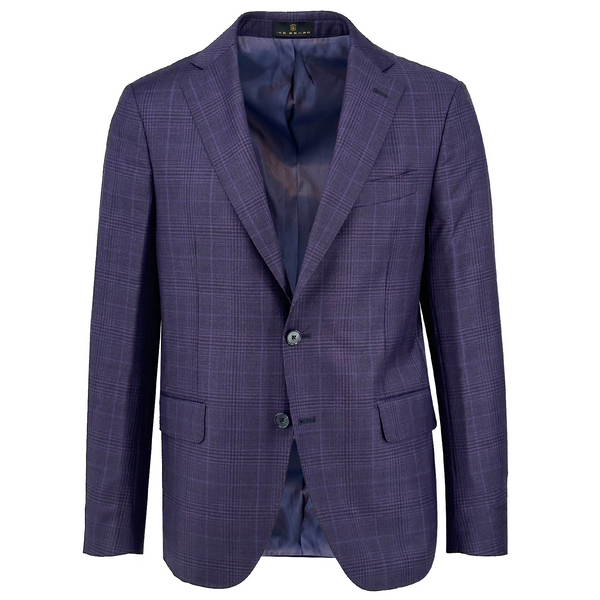 ike behar Plum Check Sport Coat