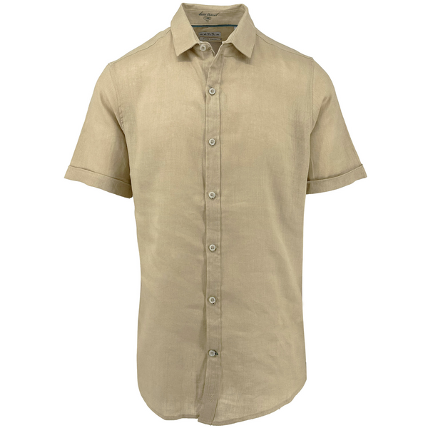 ike behar Safari Pure Linen Short Sleeve Shirt
