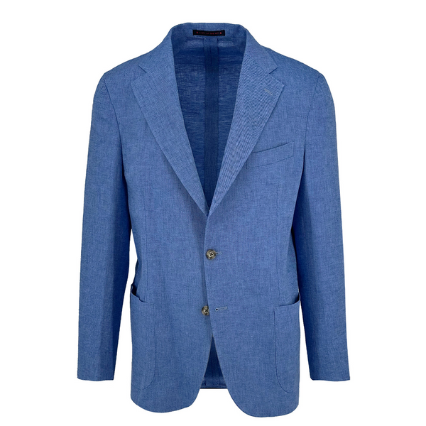 ike behar Sky Blue Twill Sport Coat