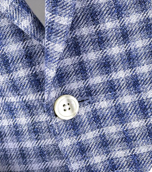 Ike Behar Sky Navy And White Check Sport Coat