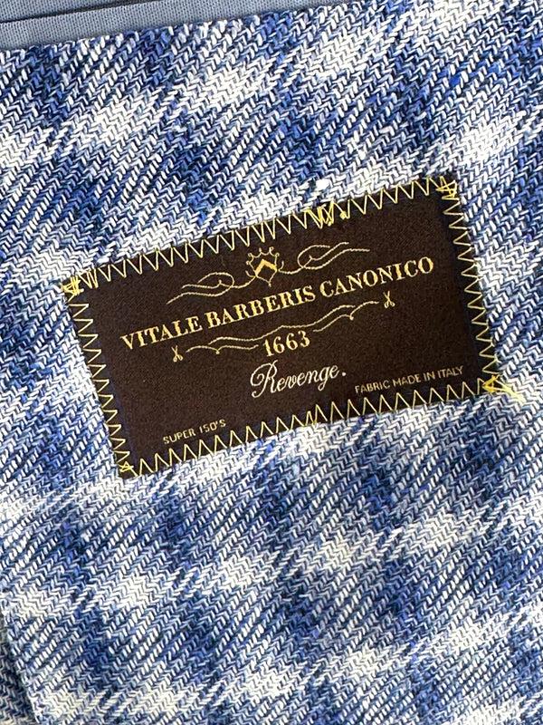 Ike Behar Sky Navy And White Check Sport Coat