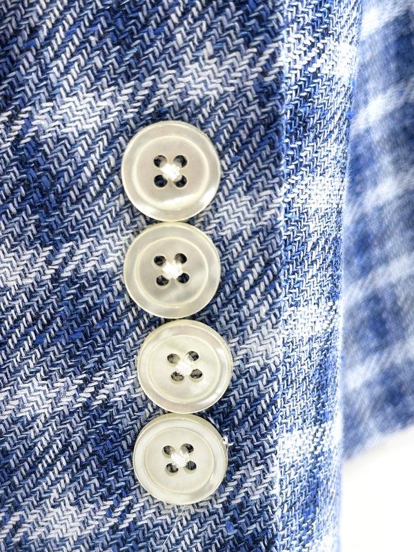 Ike Behar Sky Navy And White Check Sport Coat