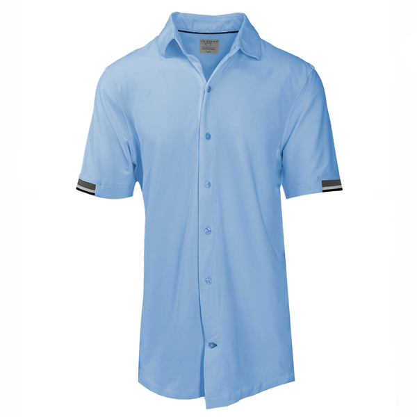 ike behar Sky Stretch Pique Button-Up Knit