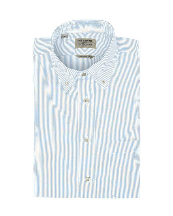 ike behar Sky Stripe Button-Down Shirt