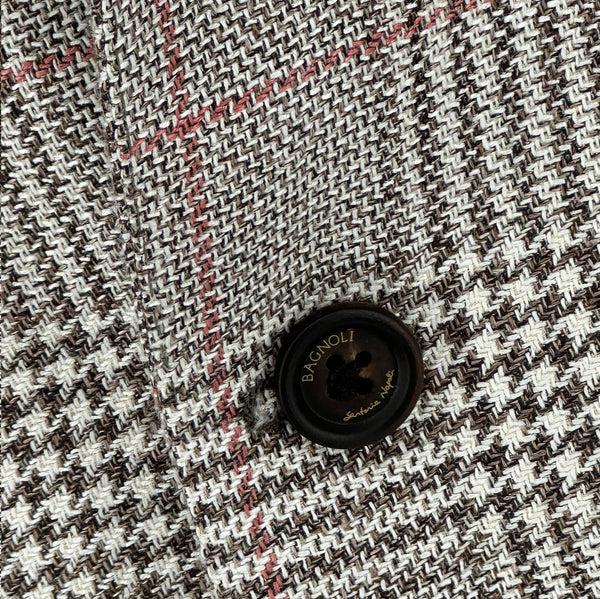 Ike Behar Tan Plaid Check Sport Coat