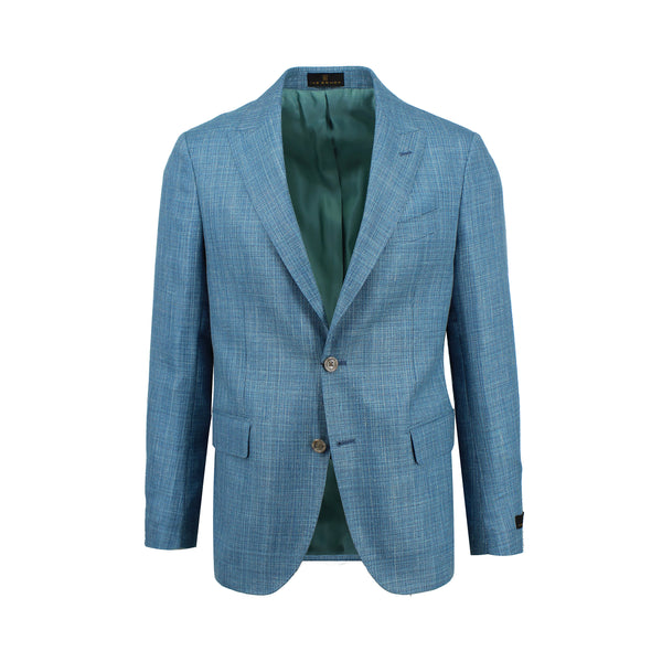 Ike Behar Teal Melange Basket Weave Sport Coat