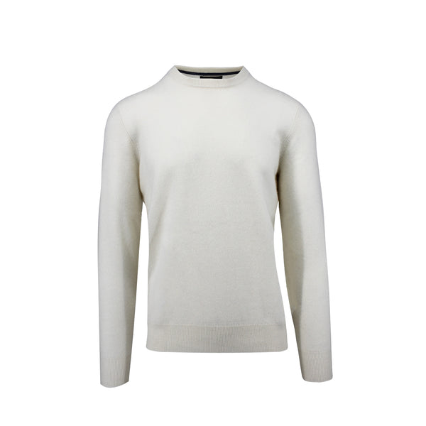 ike behar White Haze Crewneck Cashmere Sweater