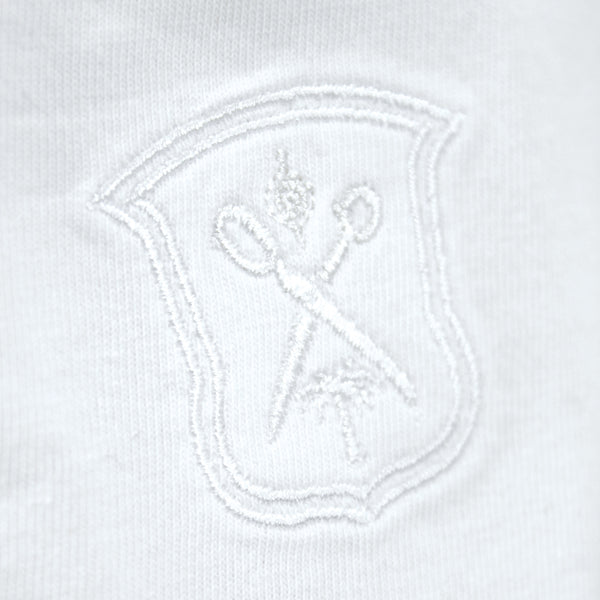 Ike Behar White Pima Johnny Collar Polo