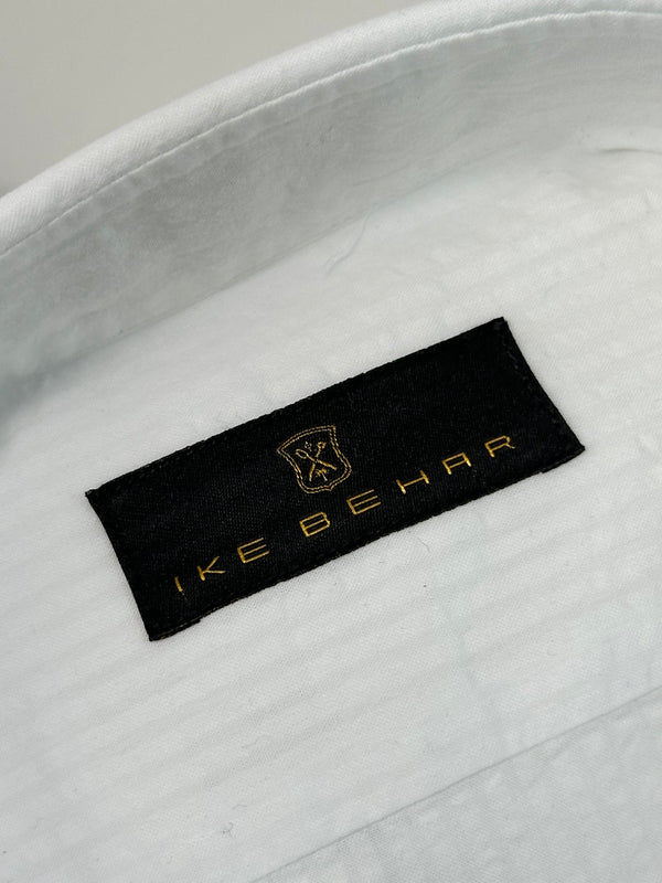 Ike Behar White Seersucker Shirt