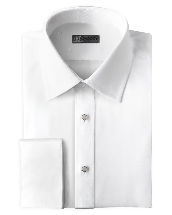 ike behar White Twill Tuxedo Shirt