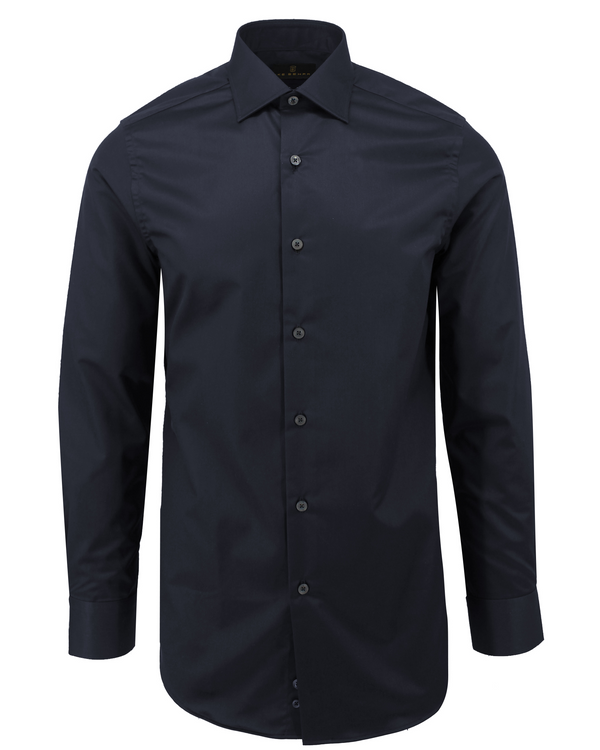 ike behar Midnight Noir Natural Stretch Cotton Dress Shirt