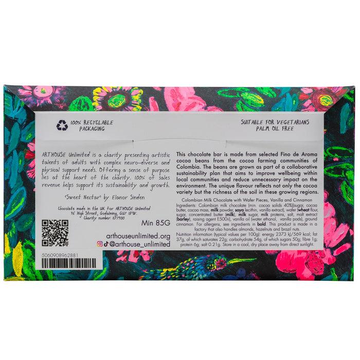 Ikon ARTHOUSE Unlimited Sweet Nectar: Milk Chocolate Bar With Wafer Pieces Vanilla & Cinnamon