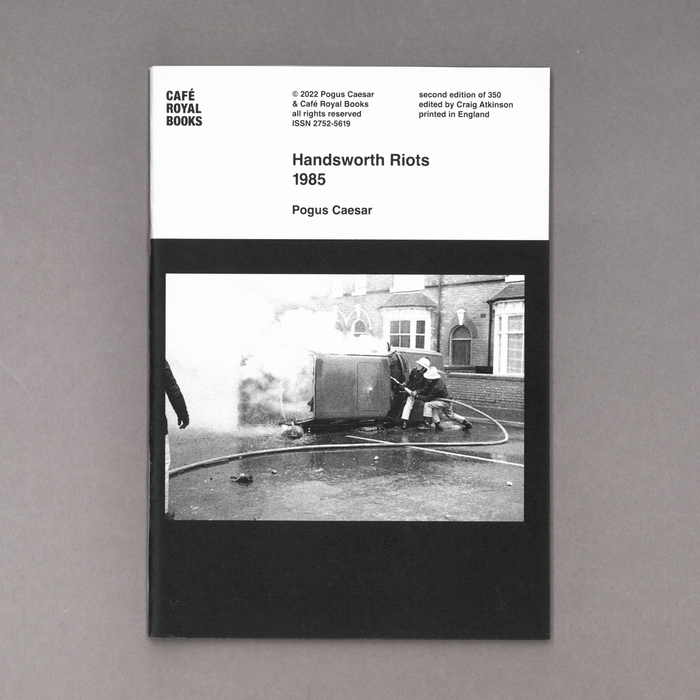 ikon Cafe Royal Books Handsworth Riots 1985 — Pogus Caesar