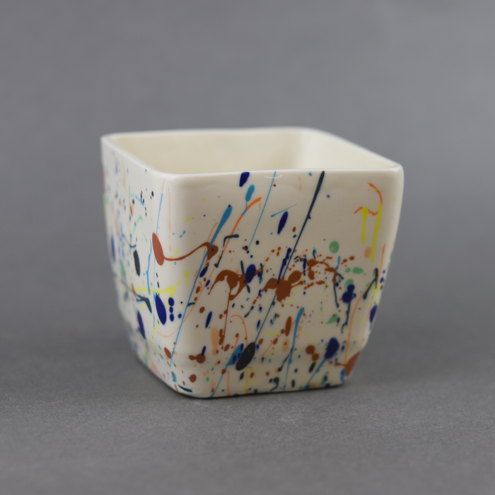 ikon Anya Lawrence Paint Splatter Plant Pot Square