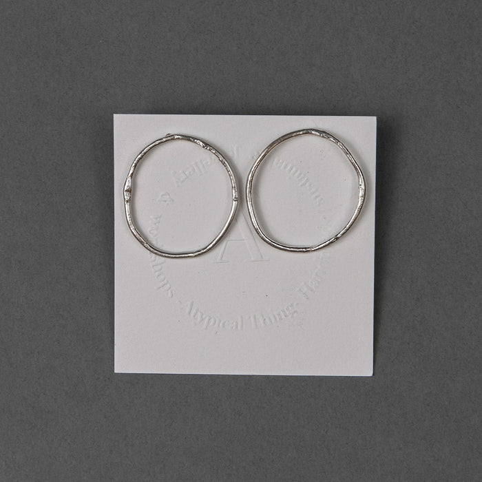 ikon Atypical Thing Jewellery Molten Round Hoops