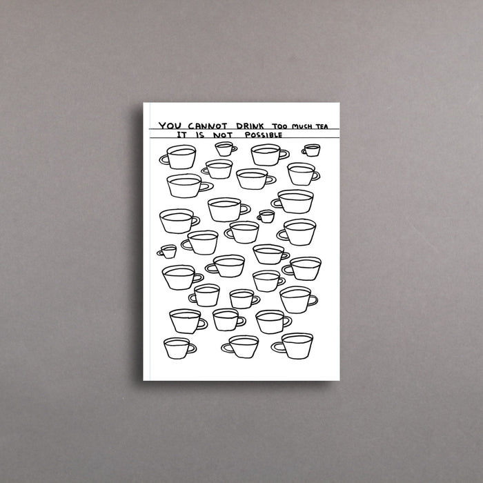 ikon David Shrigley Drink Too Much Tea - Notebook A6