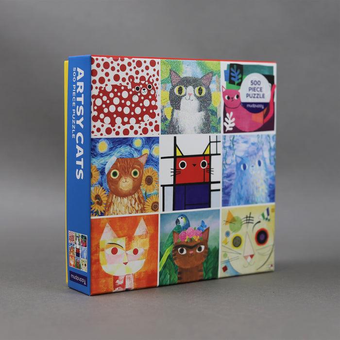 ikon Mud Puppy Artsy Cats 500 Piece Family Puzzle