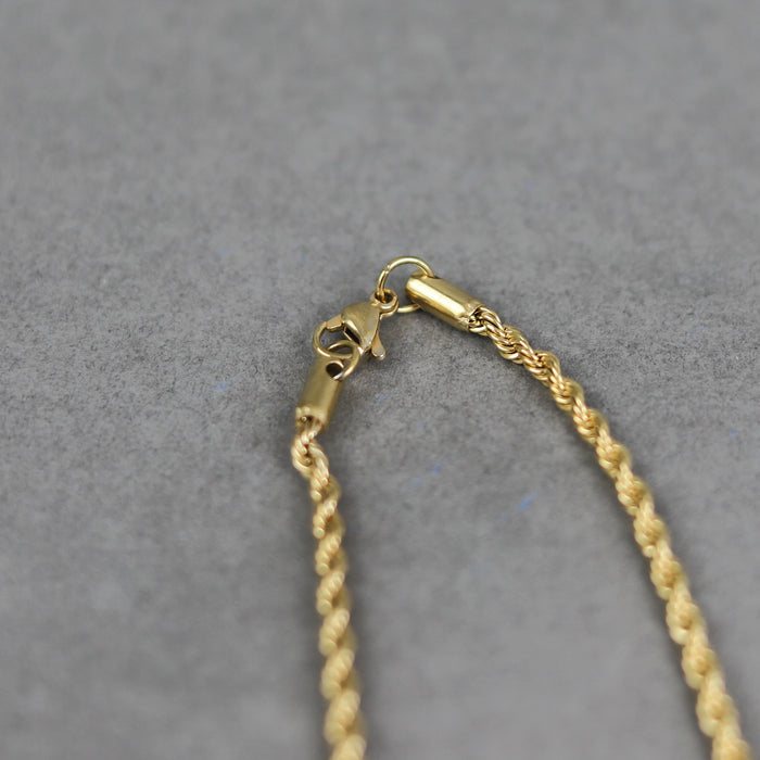 Ikon Nordic Muse Gold Rope Twist Chain Necklace