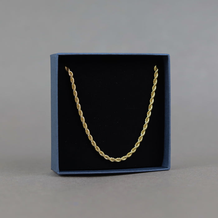 ikon Nordic Muse Gold Rope Twist Chain Necklace
