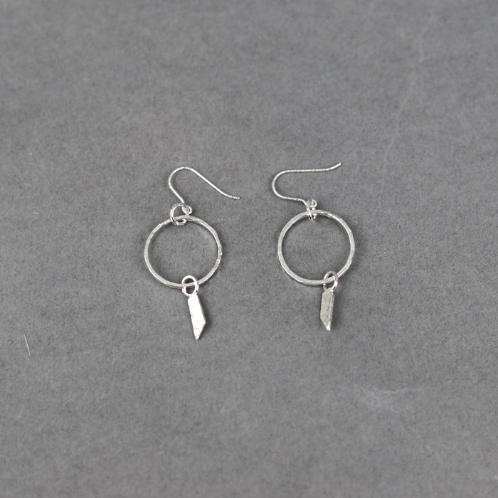 Ikon The Nine Of Hearts Blade Hoop Earrings