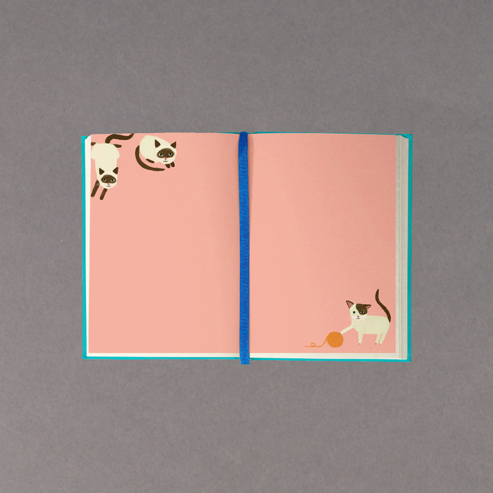 Ikon Roger La Borde Green Cats Lux Illustrated Journal