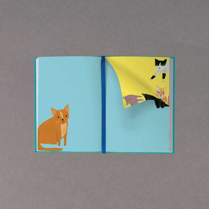 Ikon Roger La Borde Green Cats Lux Illustrated Journal