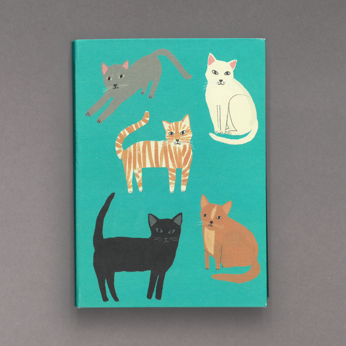 ikon Roger La Borde Green Cats Lux Illustrated Journal