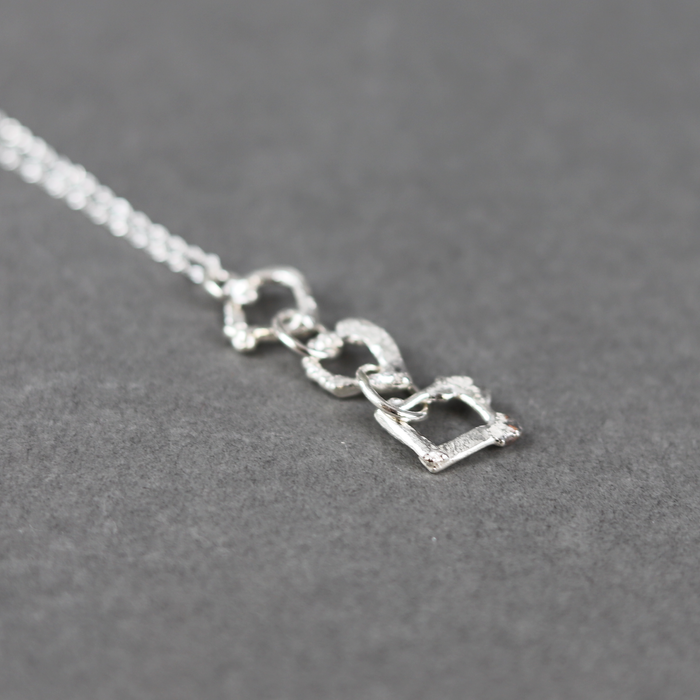 Ikon The Nine Of Hearts Rugged Chain Link Drop Necklace