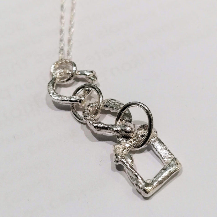 Ikon The Nine Of Hearts Rugged Chain Link Drop Necklace