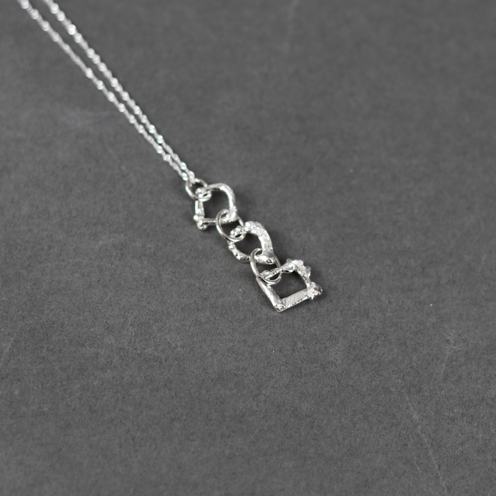 ikon The Nine of Hearts Rugged Chain Link Drop Necklace