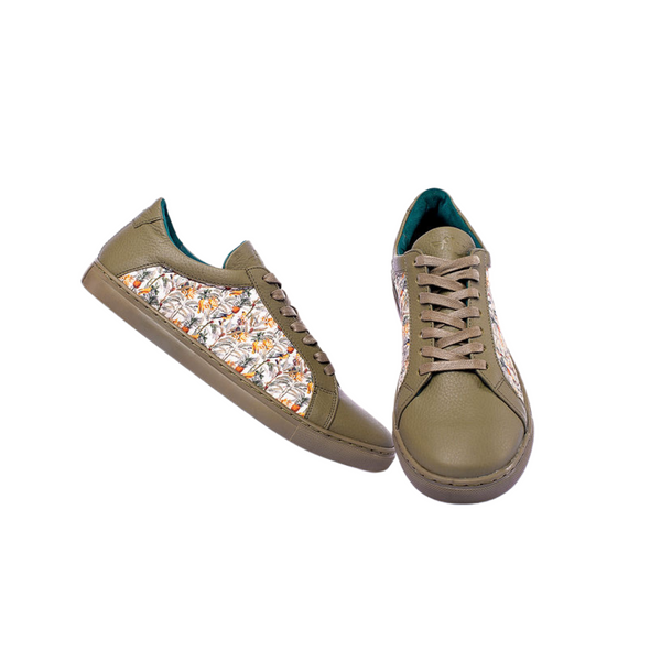 Ikwetta Contrast Sneakers-Olive + Pineapple Olive + Pineapple