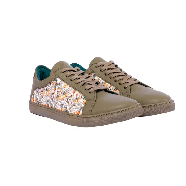 ikwetta Contrast Sneakers-Olive + Pineapple Olive + pineapple