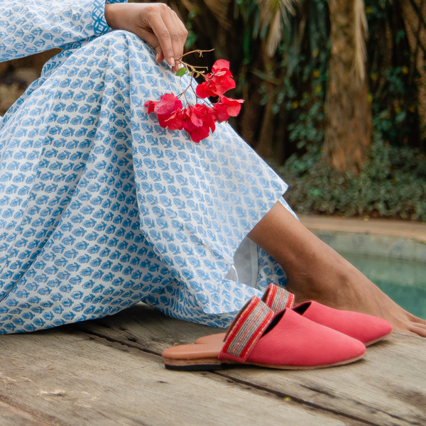 ikwetta Beaded Mule Mustard