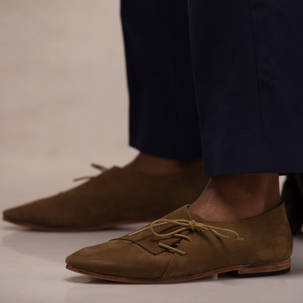 Ikwetta Bey Shoes Mustard Suede